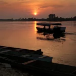 river,boat,sunset 1