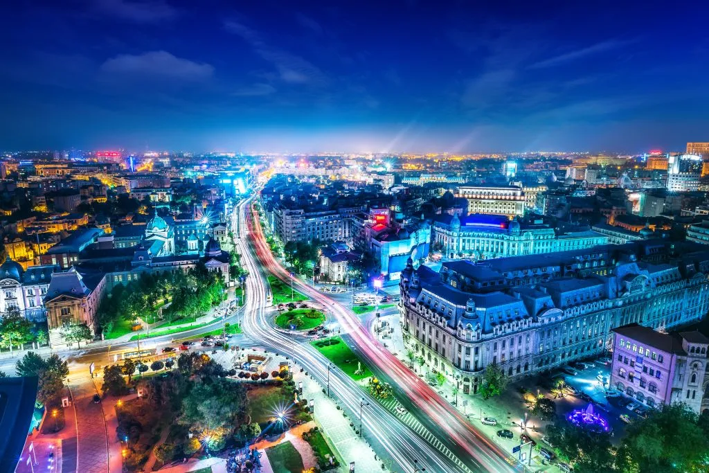 bucharest at night