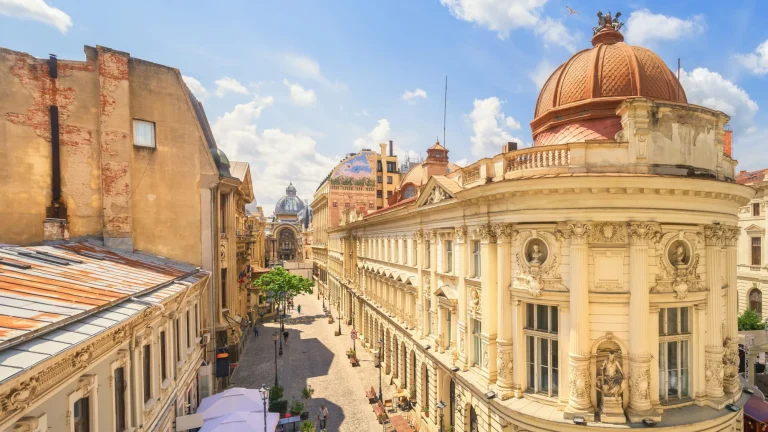 Bucharest Old Town Sunny Summer Day - Romania